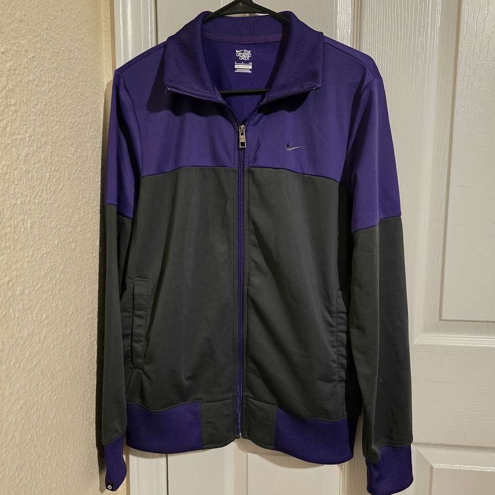 Nike Men's Full Zip Up‎ Jacket Purple & Gray The Athletic Dept Coat Size Small